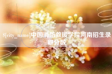朝阳中国消防救援学院河南招生录取分数