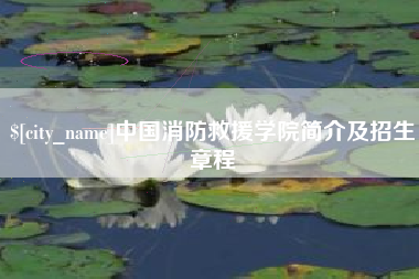 朝阳中国消防救援学院简介及招生章程