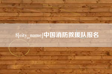 朝阳中国消防救援队报名