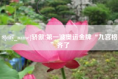 朝阳骄傲!第一波奥运金牌“九宫格”齐了