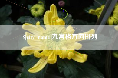 朝阳九宫格方向排列