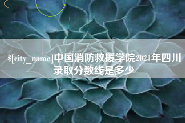 朝阳中国消防救援学院2021年四川录取分数线是多少