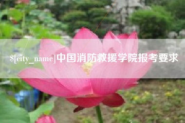 朝阳中国消防救援学院报考要求