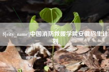 朝阳中国消防救援学院安徽招生计划