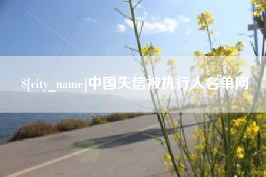朝阳中国失信被执行人名单网