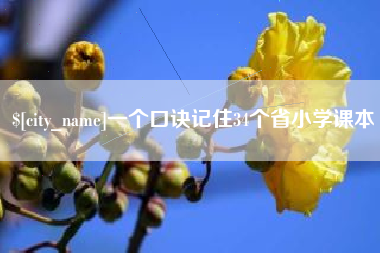 朝阳一个口诀记住34个省小学课本