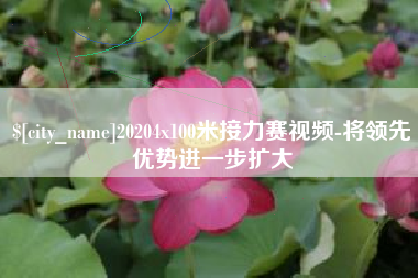 朝阳20204x100米接力赛视频-将领先优势进一步扩大
