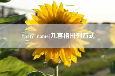 朝阳九宫格排列方式