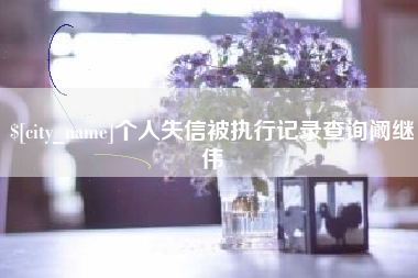 朝阳个人失信被执行记录查询阚继伟