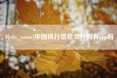 朝阳中国执行信息公开网有app吗