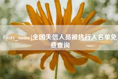 朝阳全国失信人员被执行人名单免费查询