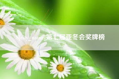 朝阳第七届亚冬会奖牌榜