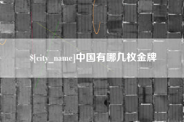 朝阳中国有哪几枚金牌