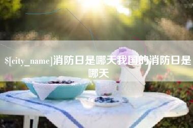 朝阳消防日是哪天我国的消防日是哪天