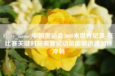 朝阳中国奥运会5000米世界纪录-在比赛关键时刻需要运动员能够迅速加速冲刺
