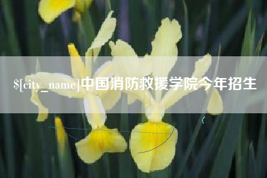 朝阳中国消防救援学院今年招生