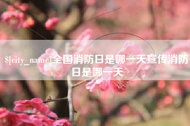 朝阳全国消防日是哪一天宣传消防日是哪一天
