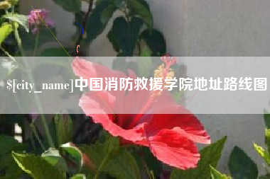 朝阳中国消防救援学院地址路线图