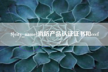 朝阳消防产品认证证书和cccf