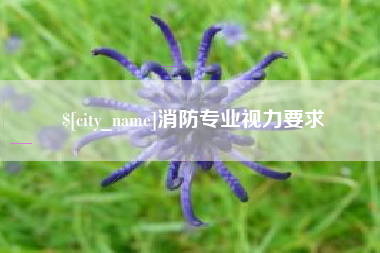 朝阳消防专业视力要求