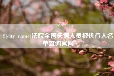 朝阳法院全国失信人员被执行人名单查询官网