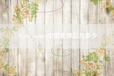 朝阳中国金牌总共多少