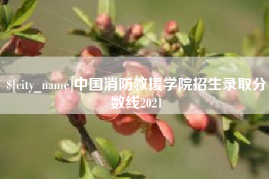 朝阳中国消防救援学院招生录取分数线2021