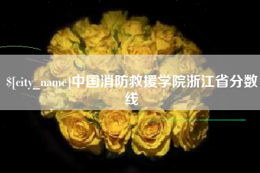 朝阳中国消防救援学院浙江省分数线