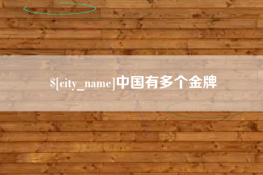 朝阳中国有多个金牌