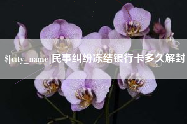 朝阳民事纠纷冻结银行卡多久解封