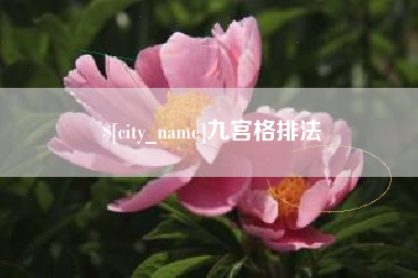 朝阳九宫格排法