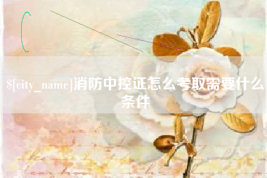 朝阳消防中控证怎么考取需要什么条件