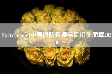 朝阳中国消防救援学院招生简章2020