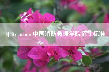 朝阳中国消防救援学院招生标准