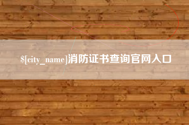 朝阳消防证书查询官网入口