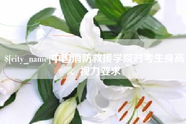 朝阳中国消防救援学院对考生身高、视力要求